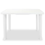 Vidaxl table de jardin blanc 101 x 68 x 72 cm plastique Vidaxl table de jardin blanc 101 x 68 x 72 cm plastique