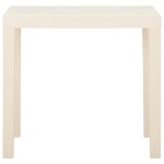 Vidaxl table de jardin blanc 79x65x72 cm plastique