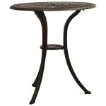 Vidaxl table de jardin bronze 62x62x65 cm aluminium coul