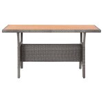 Vidaxl table de jardin gris 130x70x66 cm bois d'acacia massif Vidaxl table de jardin gris 130x70x66 cm bois d'acacia massif