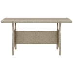 Vidaxl table de jardin gris 130x70x66 cm résine tressée Vidaxl table de jardin gris 130x70x66 cm résine tressée