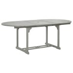 Vidaxl table de jardin gris 200x100x74 cm bois d'acacia massif Vidaxl table de jardin gris 200x100x74 cm bois d'acacia massif