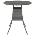 Vidaxl table de jardin gris 70x70x73 cm rsine tresse