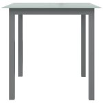 Vidaxl table de jardin gris clair 80x80x74 cm aluminium et verre