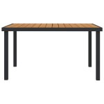 Vidaxl table de jardin marron 140x90x74 cm aluminium et wpc