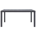 Vidaxl table de jardin marron 150x90x72 cm plastique aspect de rotin Vidaxl table de jardin marron 150x90x72 cm plastique aspect de rotin