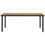 Vidaxl table de jardin marron 190x90x74, 5 cm aluminium et wpc