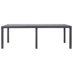 Vidaxl table de jardin marron 220x90x72 cm plastique aspect de rotin
