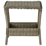 Vidaxl table de jardin marron 45x45x46, 5 cm résine tressée Vidaxl table de jardin marron 45x45x46, 5 cm résine tressée