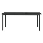 Vidaxl table de jardin noir 190x90x74 cm aluminium et verre