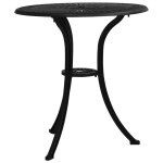 Vidaxl table de jardin noir 62x62x65 cm aluminium coul