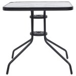 Vidaxl table de jardin noir 70x70x70 cm acier