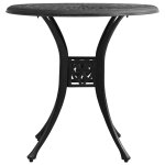 Vidaxl table de jardin noir 78x78x72 cm aluminium coul