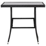 Vidaxl table de jardin noir 80x80x74 cm résine tressée Vidaxl table de jardin noir 80x80x74 cm résine tressée