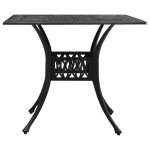 Vidaxl table de jardin noir 90x90x73 cm aluminium coul�