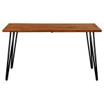 Vidaxl table de jardin avec pieds pingle 140x80x75 cm acacia solide