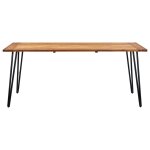 Vidaxl table de jardin avec pieds pingle 180x90x75 cm acacia solide
