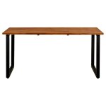 Vidaxl table de jardin et pieds en u 160x80x75 cm bois d'acacia massif