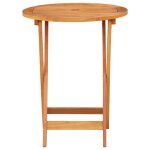 Vidaxl table de jardin pliable Ø60x75 cm bois d'eucalyptus solide Vidaxl table de jardin pliable Ø60x75 cm bois d'eucalyptus solide
