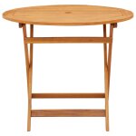 Vidaxl table de jardin pliable 90x75 cm bois d'eucalyptus solide