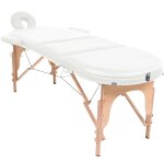 Vidaxl table de massage pliable 4 cm d'paisseur et 2 traversins blanc
