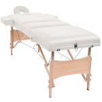 Vidaxl table de massage pliable et tabouret 10 cm d'paisseur blanc