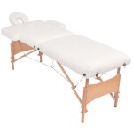 Vidaxl table de massage pliable et tabouret 10 cm d'paisseur blanc