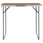 Vidaxl table pliable de camping avec cadre en métal 80x60 cm Vidaxl table pliable de camping avec cadre en métal 80x60 cm