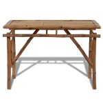 Vidaxl table pliable de jardin 120x50x77 cm bambou Vidaxl table pliable de jardin 120x50x77 cm bambou