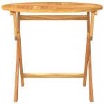 Vidaxl table pliable de jardin 85x76 cm bois de teck solide