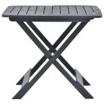 Vidaxl table pliable de jardin anthracite 79x72x70 cm plastique