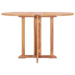 Vidaxl table pliable de jardin papillon 120x70x75 cm bois teck solide