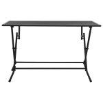 Vidaxl table pliable en maille 120x60x72 cm acier anthracite