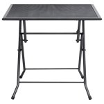 Vidaxl table pliable en maille 80x80x72 cm acier anthracite