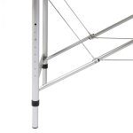 Vidaxl table pliable de massage noir 3 zones avec cadre en aluminium