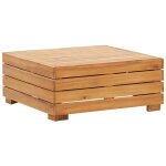 Vidaxl table et repose - pied de jardin et coussin bois d'acacia massif Vidaxl table et repose - pied de jardin et coussin bois d'acacia massif