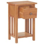 Vidaxl table à revues avec tiroir 35x27x55 cm bois de chêne solide Vidaxl table à revues avec tiroir 35x27x55 cm bois de chêne solide