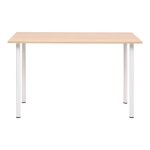 Vidaxl table de salle  manger 120x60x73 cm chne et blanc