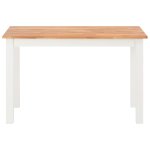 Vidaxl table de salle  manger 120x60x74 cm bois de chne solide