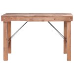 Vidaxl table de salle à manger 120x60x80cm bois de récupération solide Vidaxl table de salle à manger 120x60x80cm bois de récupération solide