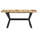 Vidaxl table de salle  manger 140x70x75 cm bois manguier massif brut