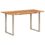 Vidaxl table de salle  manger 140x70x76 cm bois d'acacia solide