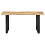 Vidaxl table de salle  manger 160x80x75 cm bois de manguier massif