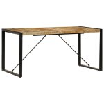 Vidaxl table de salle  manger 160x80x75 cm bois de manguier massif