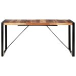 Vidaxl table de salle  manger 160x80x75 cm bois solide