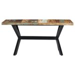 Vidaxl table de salle  manger 160x80x75cm bois de rcupration massif
