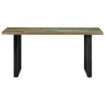 Vidaxl table de salle � manger 160x80x75cm bois de r�cup�ration massif
