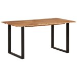Vidaxl table de salle � manger 160x80x76 cm bois d'acacia solide