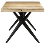 Vidaxl table de salle � manger 160x80x76 cm bois de manguier brut