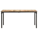 Vidaxl table de salle � manger 160x80x76 cm bois de manguier brut